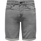 Only & Sons Herren ONSPLY Reg Gr. Jog Pk 8583- DNM Noos Jeansshorts Grey denim),