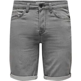Only & Sons Herren ONSPLY Reg Gr. Jog Pk 8583- DNM Noos Jeansshorts Grey denim),