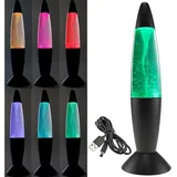 ChiliTec LED Dekoleuchte Tornado 37cm Farbwechsel 5V= Batterie, Schwarz