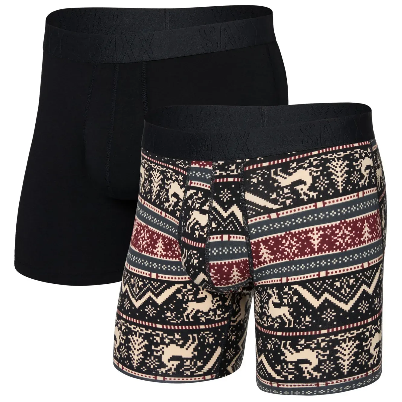 Herren-Boxershorts Saxx Droptemp Cooling Cotton Boxer Brf Fl 2Pk Größe: M /  schwarz