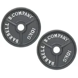 Profi Olympia Hantelscheiben 50/51mm / 2 x 10,0 Kg Hantelscheiben Guss