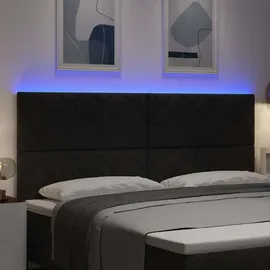 vidaXL Kopfteil Schwarz 200 cm Stoff 3338555