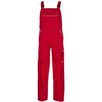 Planam Canvas 320 Latzhose Rot/Rot, Größe 60
