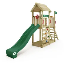 Wickey Spielturm JoyFlyer mit Rutsche und Sandkasten Grün