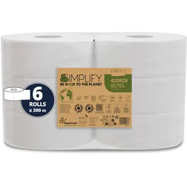 PAPERNET Toilettenpapier Simplify 420928 2-lagig 6 Stück