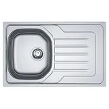 Franke OLL 611-79 - 101.0486.071 Edelstahlspüle Leinen - Silber