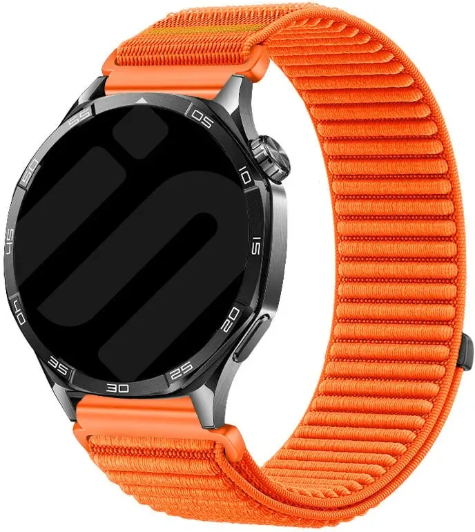 Strap-it TicWatch 22mm Armband Nylon für TicWatch 22mm - Orange - Klettverschluss