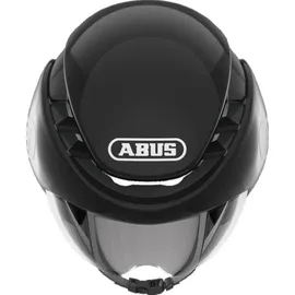 ABUS GameChanger TT - Aerodynamischer Fahrradhelm mit optimalen Ventilationseigenschaften für Damen und Herren - Schwarz Glänzend, Größe M​