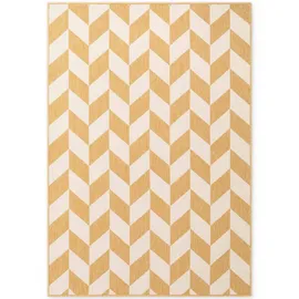 Ted Baker Terrick Wendeteppich", gelb Ocker weiß), B:200cm H:8mm L:300cm, Polypropylen, Teppiche, Teppich, Designteppich, Wetterfest, Pflegeleicht, Modern, Wohnzimmer, Terrasse