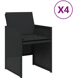vidaXL Gartenstuhl 54,1 x 54 x 33,6 cm schwarz 4 St.
