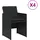 vidaXL Gartenstuhl 54,1 x 54 x 33,6 cm schwarz 4 St.