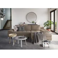 sit&more Ecksofa SIT & MORE "Latigo L-Form", braun (macchiato), B:270cm T:163cm, Sofas, Ecksofa, mit Recamiere, wahlweise mit Bettfunktion und Bettkasten