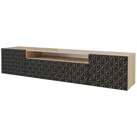 altdecor VIRA Lowboard 200 cm x 40 cm x 41 cm Schwarz Holz