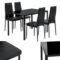 Juskys Essgruppe Dalya - Set mit Esstisch & Stühlen