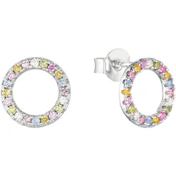 s.Oliver Damen Ohrringe 2037841 Silber Zirkonia synth. Regenbogen