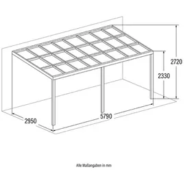 Home Deluxe Solis Deluxe 600 x 300 x 218 cm grau