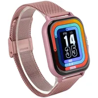 Intelligente Sportuhr, 1,69 Zoll Voll Touchscreen Herren- und Damen Smartwatch, IP68 wasserdichte Bluetooth Fitnessuhr für Android. (PINK)