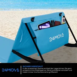 24move Campingliege 2er Set Blau
