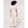 Apricot Jumpsuit mit Lochstickerei und rückseitigem Reißverschluss, Offwhite, S