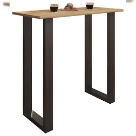 VCM Bartisch Xona 102 x 110 x 50 cm Schwarz/Honig-Eiche