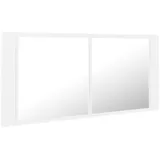 vidaXL Spiegelschrank 100 cm weiß