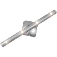 Eaxus® LED Unterbauleuchte - Schrankleuchte Batterie Klebe Lichtleiste für Küche, Kleiderschrank & Co, Silber