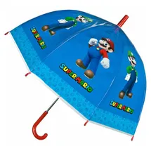 Kids Euroswan Super Mario Regenschirm Glockenschirm man., 45 cm Super Schutz vor Regen und Sonne