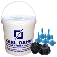 Karl Dahm Basis Nivelliersystem Set schwarz, 3 mm Laschen,