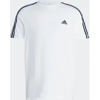 Adidas Essentials Single Jersey 3-Streifen T-Shirt White / Black XS