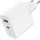 Gembird 2-Port 20W mit LED-Anzeige, Typ C - A - Weiß