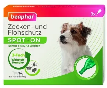 BEAPHAR Zecken- und Flohschutz SPOT-ON für Hunde