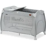 hauck Reisebett Play N Relax Center mit Wickelauflage, höhenverstellbar und seitlichem Einstieg - Quilted Grey