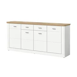 Sideboard  Accadia , weiß , Maße (cm): B: 195 H: 87 T: 40