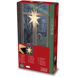 Konstsmide Papierstern weiß mit gesticktem weißem Muster für Innen