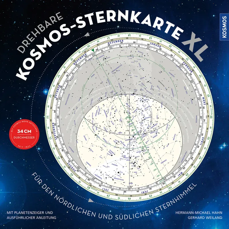 Drehbare Kosmos-Sternkarte Xl - Hermann-Michael Hahn, Gerhard Weiland, Karte (im Sinne von Landkarte)