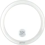 Zenner Vergrößerungsspiegel 10-Fach mit Saugnäpfen – Kompakter Kosmetikspiegel für Bad und Reise – Klarer Schminkspiegel für präzise Pflege, Make-up und Detailarbeit