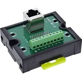 InLine InLine® RJ45 Breakout-Buchse an 9-pol. Schraubklemme, Hutschiene, geschirmt
