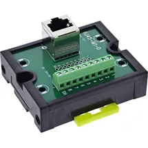 InLine InLine® RJ45 Breakout-Buchse an 9-pol. Schraubklemme, Hutschiene, geschirmt
