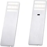 Paul Neuhaus HELENA LED-Unterbauleuchte 2er Set led led fest eingebaut 4W Warmweiß Aluminium (gebuerstet)