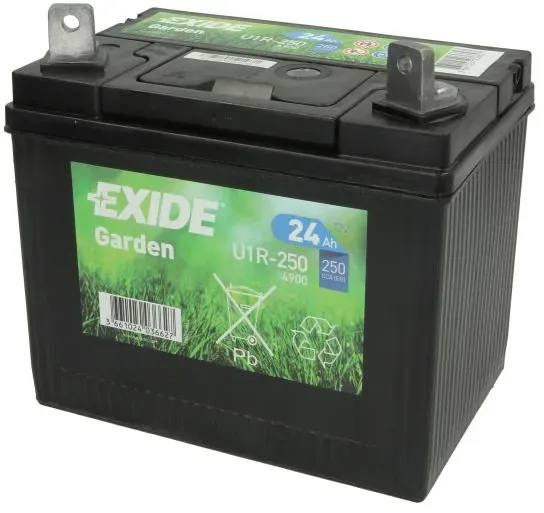 Exide Garden U1R 4900 Starterbatterie AGM 12V 24Ah 250A Rasenmähertraktor Garten