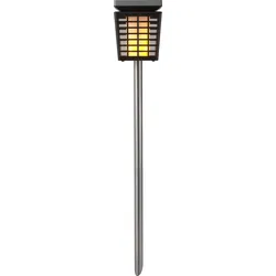 Rechteckige Solar-Gartenleuchte, dunkelgrau