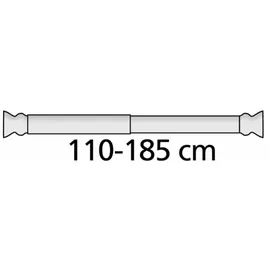 Wenko Duschvorhangstange 110-185 cm Chrom