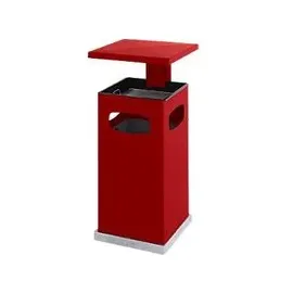 V-Part Ascher-Papierkorb mit abnehmbarem Dach 70 Liter, Rot