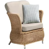 Xlmoebel Sessel Luxuriöser Beige Design Sitzmöbel Sofa Entspannung Hochwertig Rattan (Sessel), Hergestellt in Europa beige
