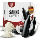 kogu ® 30 Stück Sahnekapseln N2O für Sahneaufbereiter, Sahnespender hochwertige Qualität, Schwarze Premium Kapseln 8g HACCP-Zertifiziert und 100% recycelbar Made in EU