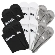 BENCH Tennissocken 12 Paare Schwarz/Weiß 35-38