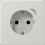 Jung SCHUKO Steckdose, 16 A 250 V ~, mit Funktionsanzeige, SAFETY+, Serie LS Lichtgrau