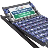 AM Qualitätsmatratzen 7 Zonen Tellerlattenrost 90x190 verstellbar bis 130 kg mit 45 Tellern - Made in Germany - Punktelastisches Tellerlattenrost Kopf und Fußteil verstellbar 90x190