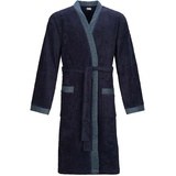 Esprit Herrenbademantel ESPRIT "Simple" Hausmäntel mit Kimono-Kragen, in Melange-Optik XXL blau