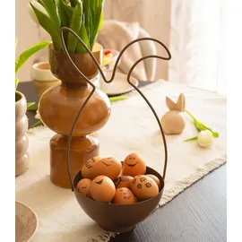 Boltze Vase NELIKA, H 29 cm - Braun - Glas - lackiert